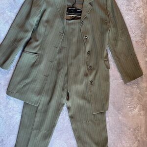 Harve Benard Olive Green Women's Pantsuit
